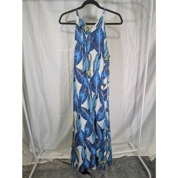 SHEIN Cami Dress All Over Print Tie Front Halter Multicolor Women's XL - Picture 2 of 4